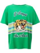 Gucci Vintage Tiger Print T-shirt, Men's, Size: Small, Green, Cotton/polyester