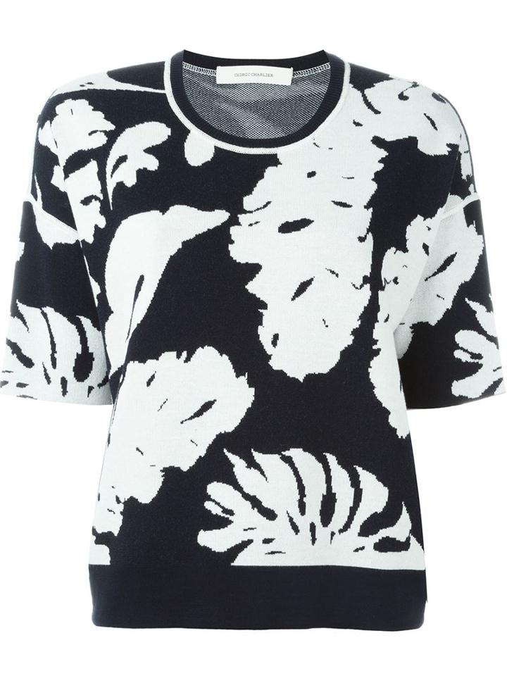 Cédric Charlier Leaf Intarsia Jumper