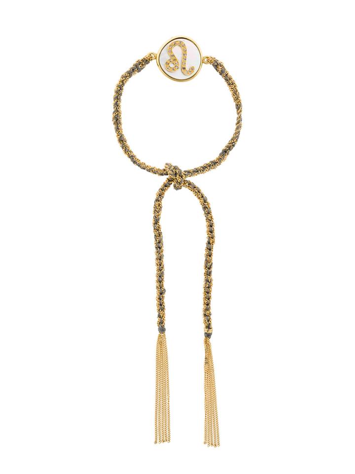 Carolina Bucci Tassel Bracelet With Zodiac Charm - Metallic