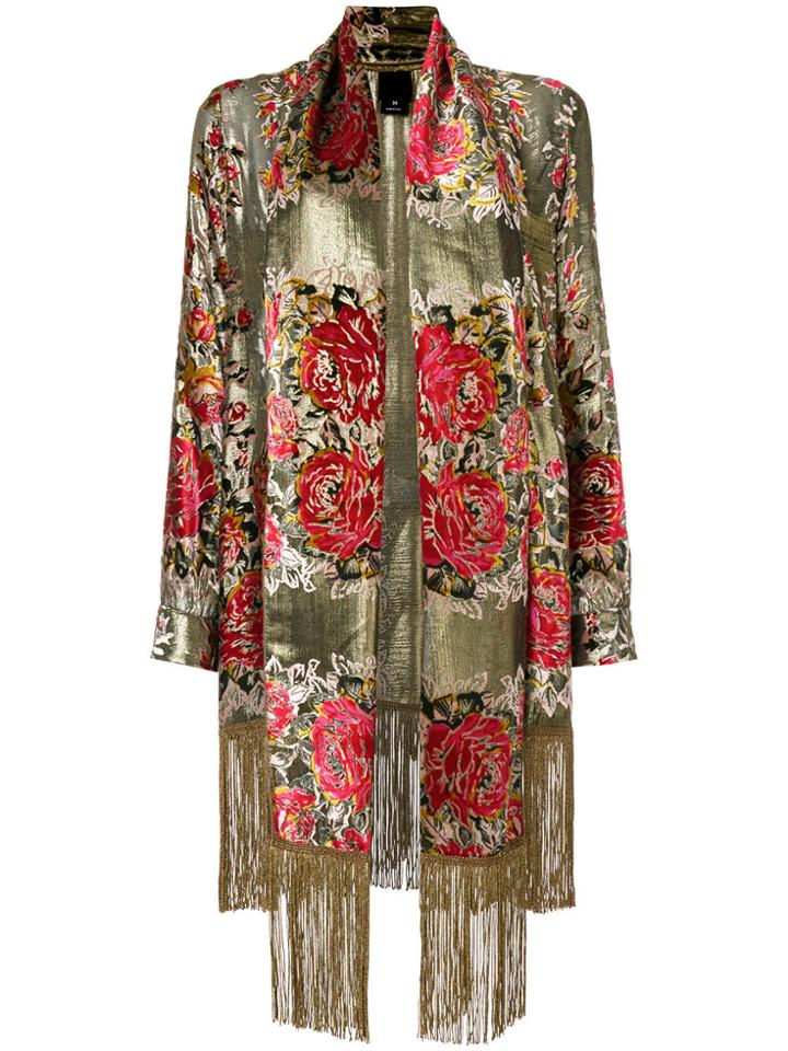 Anna Sui Floral Embroidered Jacket - Metallic