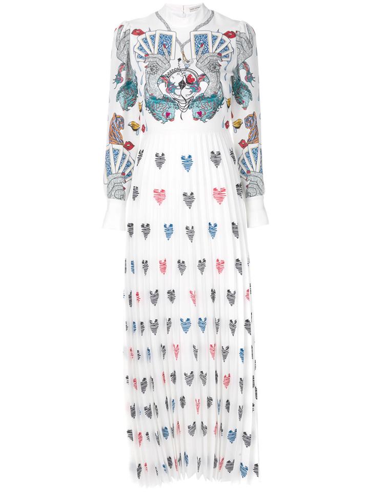 Mary Katrantzou Playing Cards Pleated Dress - Multicolour