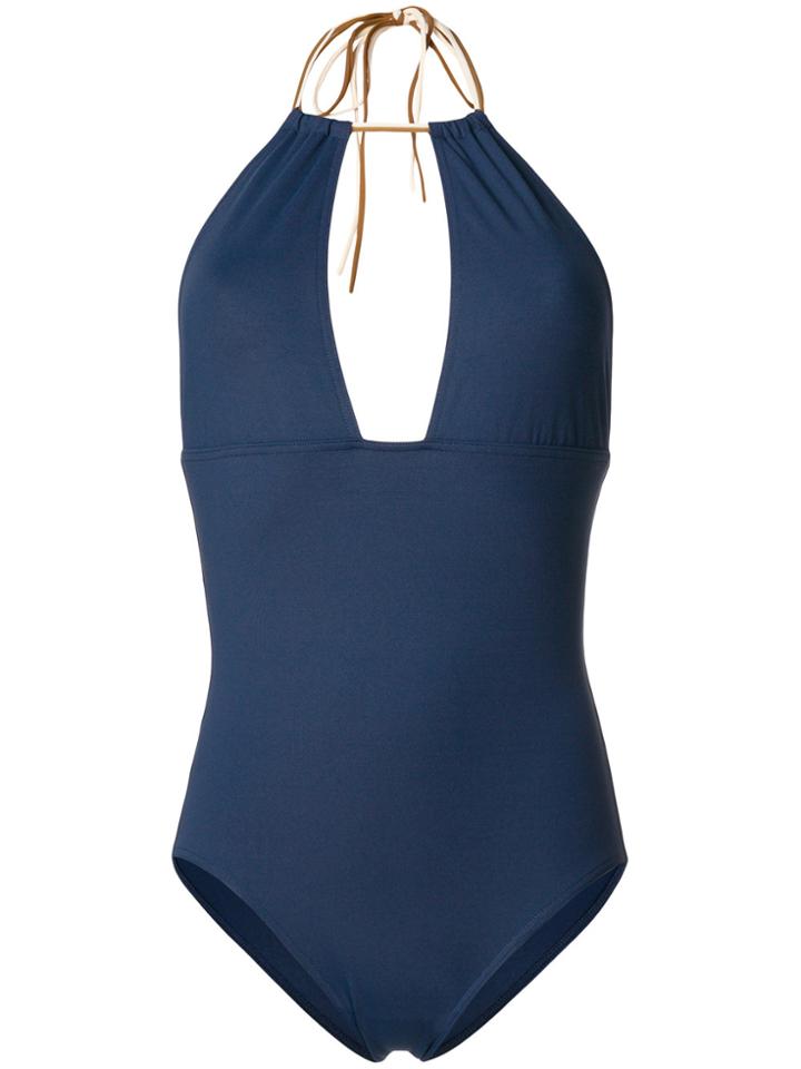 Eres Halter Neck Swim Suit - Blue