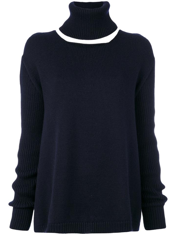 Société Anonyme Detachable Roll-neck Jumper - Blue