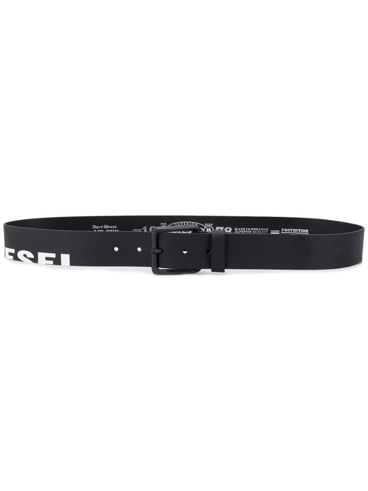 Diesel Contrast Logo Belt - Black