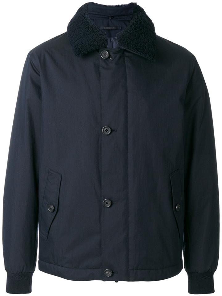 Z Zegna Fur Collar Jacket - Blue