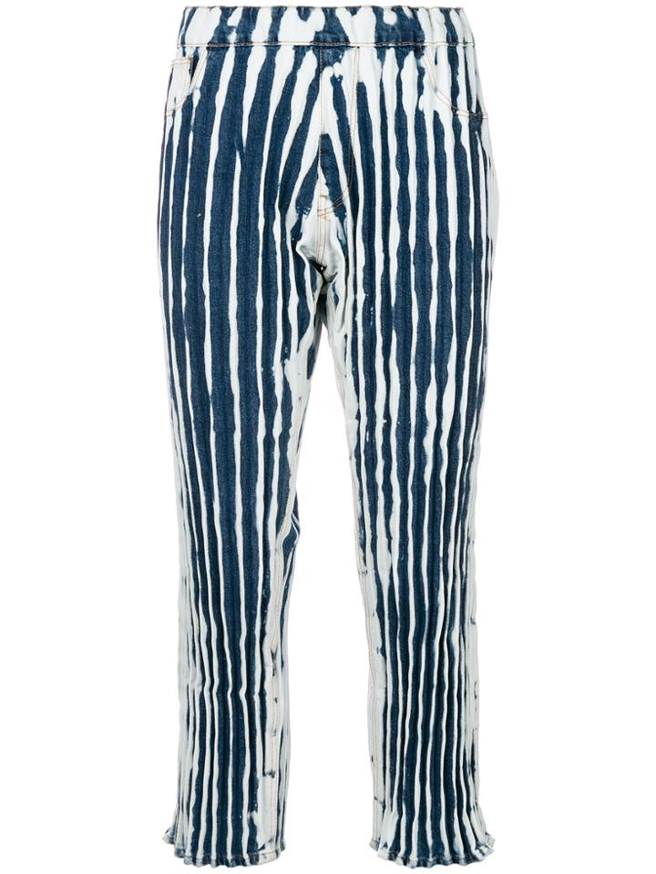 Faustine Steinmetz Ruched Tie-dye Denim Trousers - Black