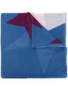 Stella Mccartney Star Print Scarf, Women's, Blue, Silk/cashmere/wool