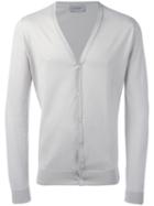 John Smedley - Classic Knitted Cardigan - Men - Cotton - M, Nude/neutrals, Cotton