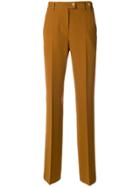Pt01 Striped Straight Trousers - Brown
