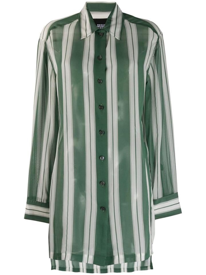 Marc Jacobs Striped Oversized Shirt - Green