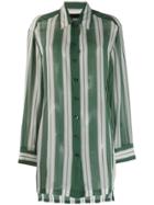 Marc Jacobs Striped Oversized Shirt - Green