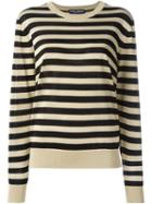 Dolce & Gabbana Striped Sweater, Women's, Size: 44, Black, Viscose/polyester