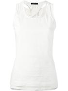 Rundholz Layered Tank Top, Women's, Size: Xs, White, Cotton/linen/flax/polyamide/spandex/elastane