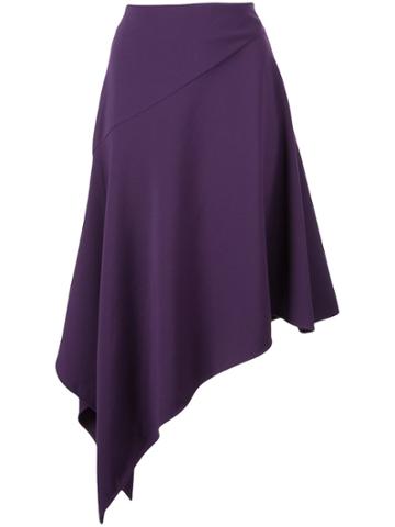 Josie Natori Asymmetrical Hem Skirt - Purple