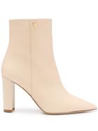Tory Burch Side Zip Ankle Boots - Neutrals