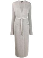 Loro Piana Long Belted Cardigan - Grey