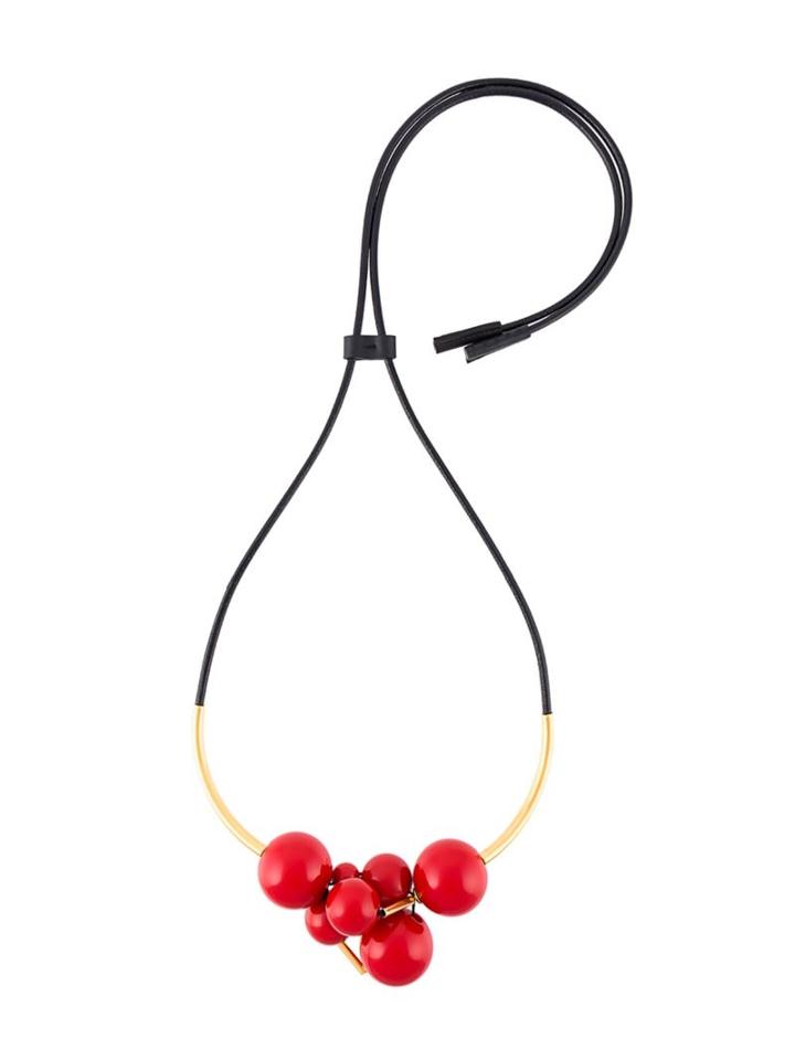 Marni Sphere Cluster Necklace, Women's, Red