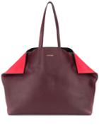 Alexander Mcqueen Folded Colour Block Tote - Red