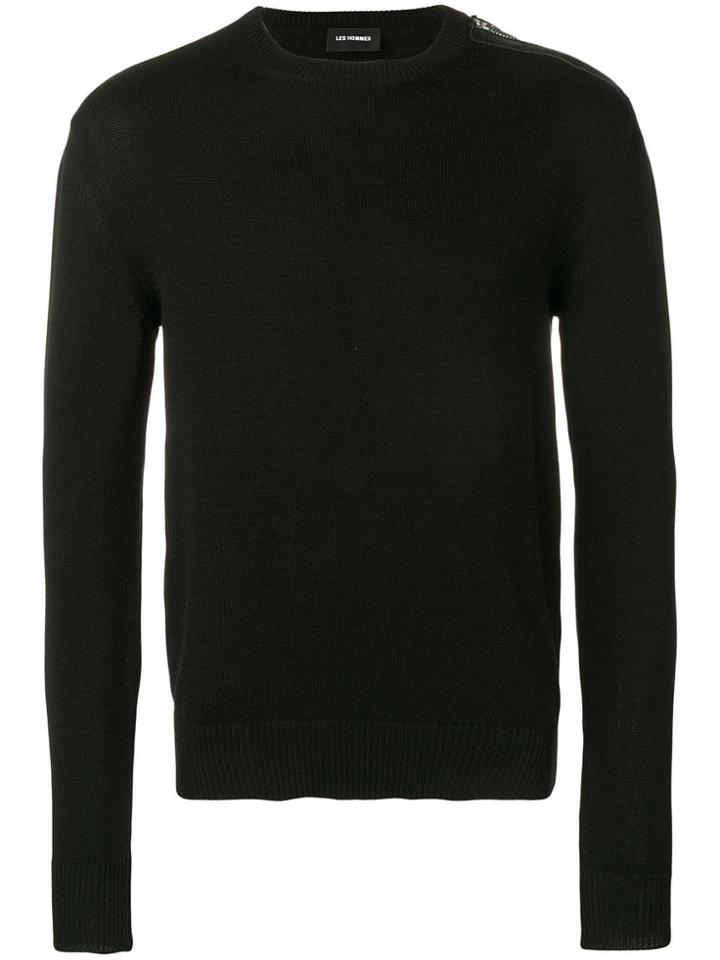 Les Hommes Shoulder-zip Sweater - Black