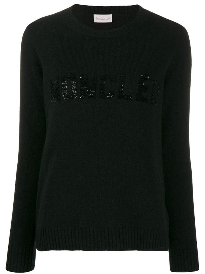 Moncler Sequin Embellished Jumper - Black