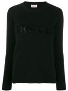 Moncler Sequin Embellished Jumper - Black
