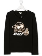 Kenzo Kids Teen Metallic Print T-shirt - Black