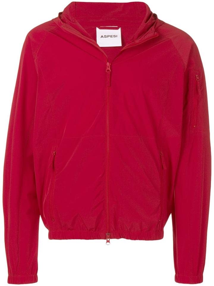 Aspesi Hooded Lightweight Jacket - Red