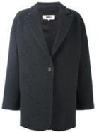 Mm6 Maison Margiela Single-button Coat, Women's, Size: 42, Grey, Viscose/wool/polyester