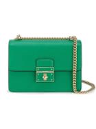 Rosalia Shoulder Bag, Women's, Green, Leather/suede/metal, Dolce & Gabbana