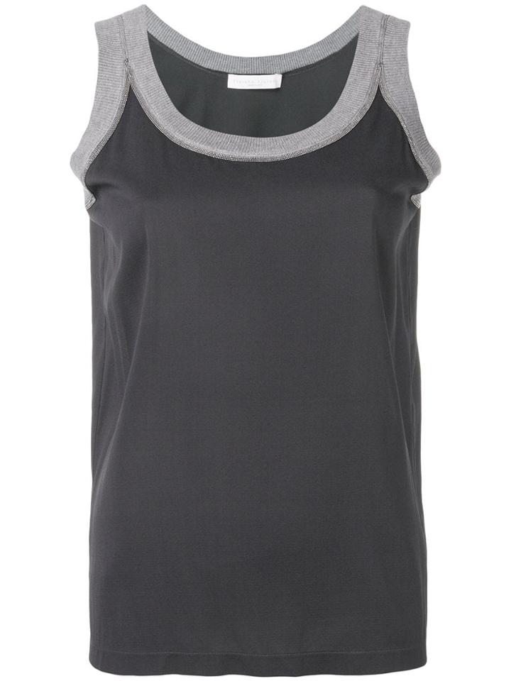 Fabiana Filippi Contrast Trim Tank Top - Blue