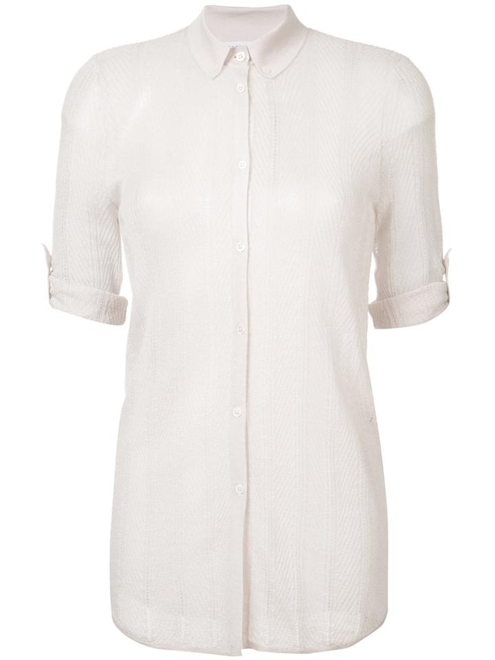 Gabriela Hearst - Short-sleeve Shirt - Women - Silk/cashmere - M, Pink/purple, Silk/cashmere