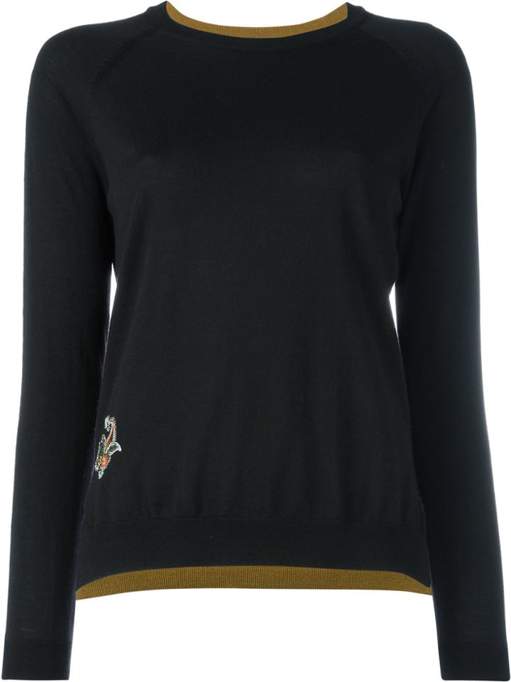 Etro Embroidered Flower Jumper - Black