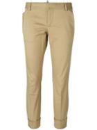 Dsquared2 Cropped Chinos, Women's, Size: 40, Nude/neutrals, Cotton/spandex/elastane