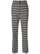 Victoria Beckham Plaid Tailored Trousers - Black