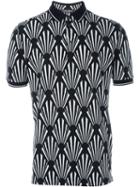 Dolce & Gabbana Optical Print Polo Shirt, Men's, Size: 52, Black, Cotton