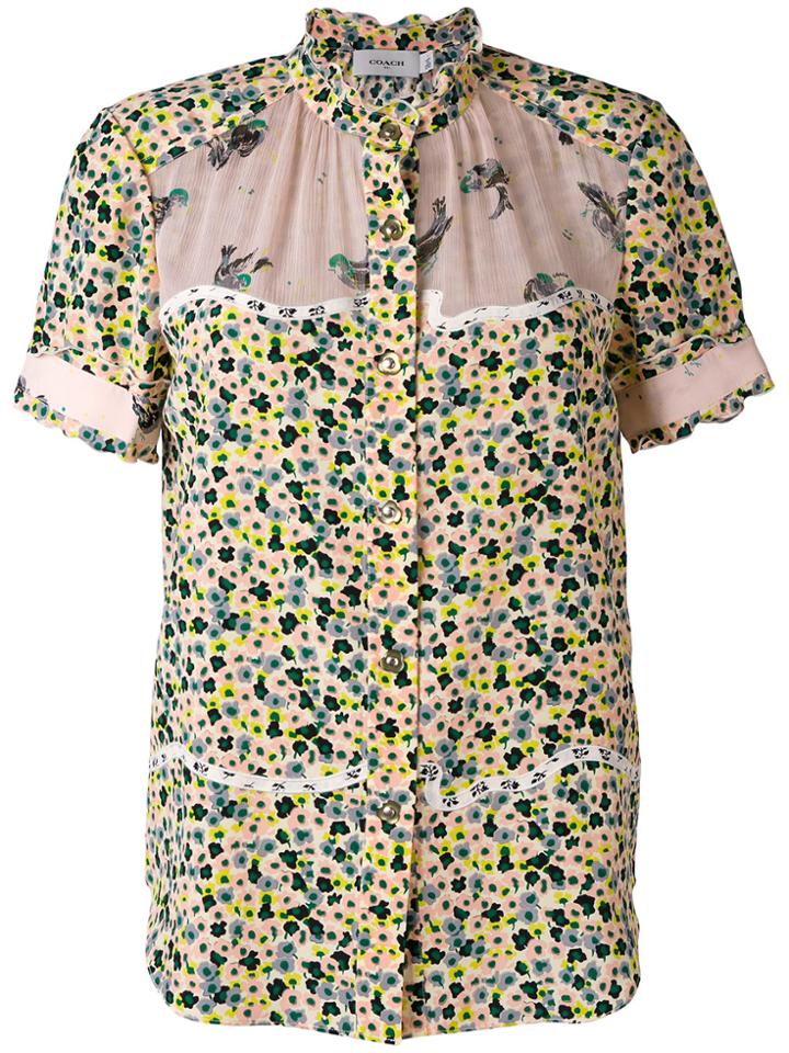 Coach Floral Print Shortsleeved Shirt - Multicolour