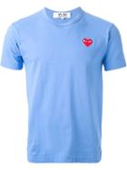 Comme Des Garçons Play Embroidered Heart T-shirt, Men's, Size: Small, Blue, Cotton