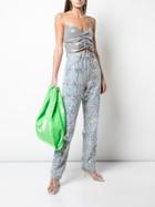 Ashish Sequin Ruched Camisole - Silver