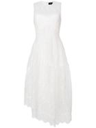 Simone Rocha Lace Trim Asymmetric Full Dress - White