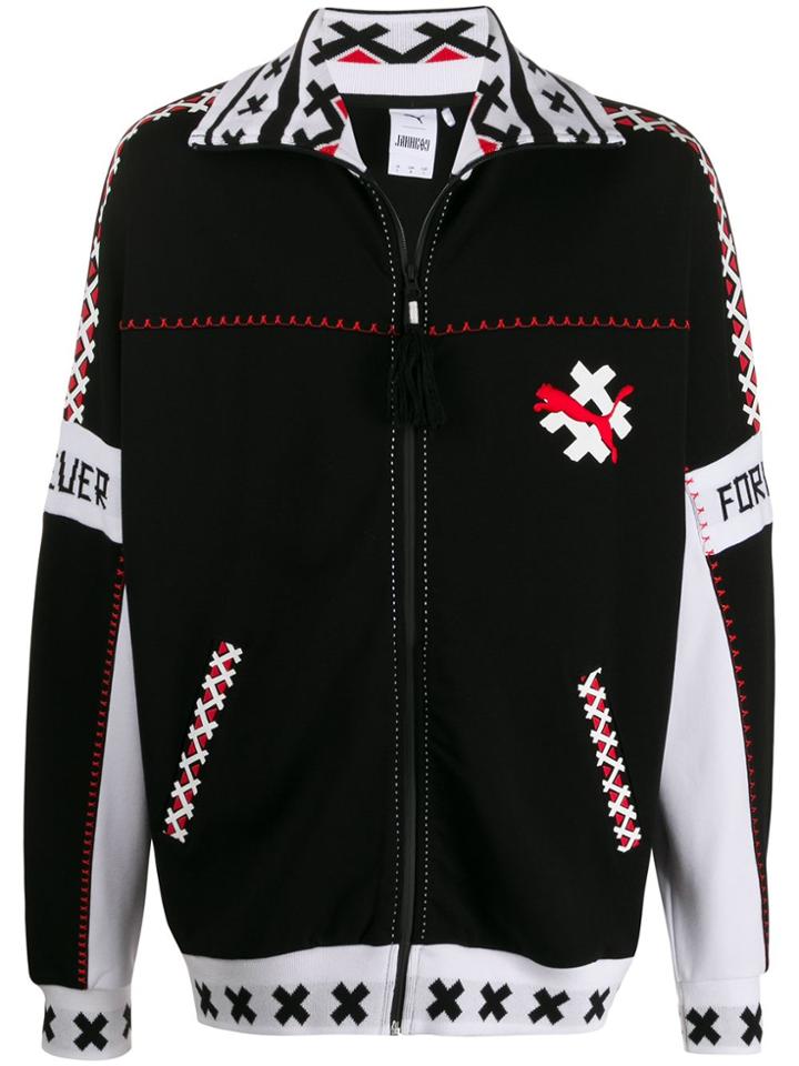 Puma Logo Print Jacket - Black