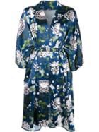 Adam Lippes Floral Print Kimono Jacket, Women's, Size: Xs/s, Blue, Silk