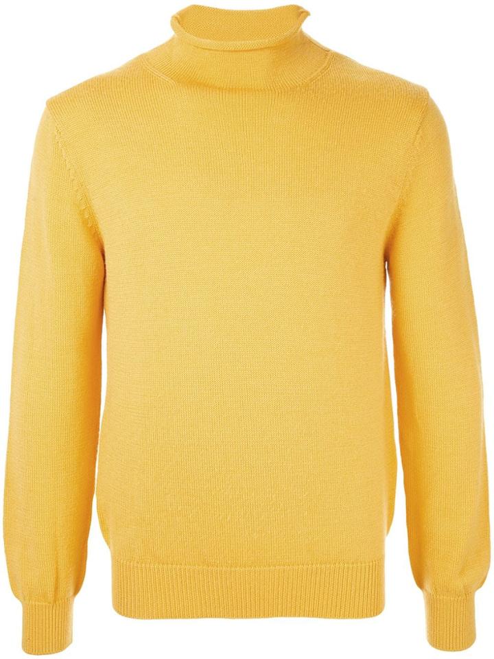 Comme Des Garçons Vintage Fitted Turtleneck Jumper - Yellow