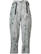 Lost & Found Rooms Spot Marble Wide Leg Trousers, Women's, Size: Small, Grey, Cotton/lyocell