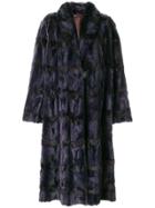 Fendi Vintage Long Fur Coat - Pink & Purple