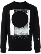 Mcq Alexander Mcqueen Geometric Print Sweatshirt, Men's, Size: Medium, Black, Cotton/polyester
