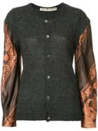 Comme Des Garçons Vintage Paisley Pattern Detail Cardigan - Grey