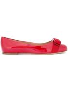 Salvatore Ferragamo Vara Ballerina Shoes - Red