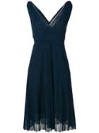 P.a.r.o.s.h. V-neck Flared Dress - Blue