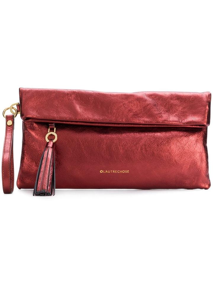 L'autre Chose Bracelet Handle Clutch - Red
