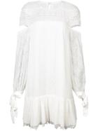 Jonathan Simkhai Silk Cut Out Sleeve Shift Dress - White